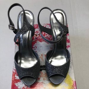 Chinese Laundry Gray Strap Heels